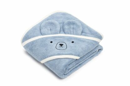 Bambusowy ręcznik dusty blue - bear